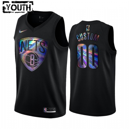 Maglia NBA Brooklyn Nets Personalizzate Iridescent HWC Collection Swingman - Bambino